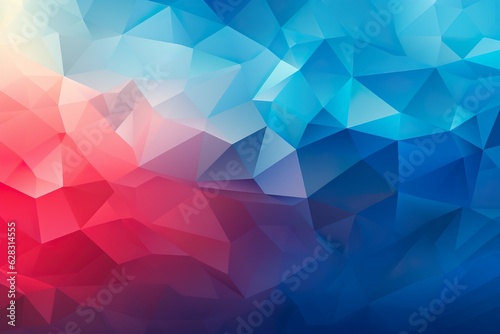 Bright low poly background  blue red gradient   Generative AI
