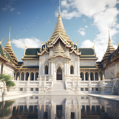 The grand palace in white temple style