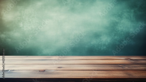 Old wooden table texture , green background, Wooden pattern create by ai 