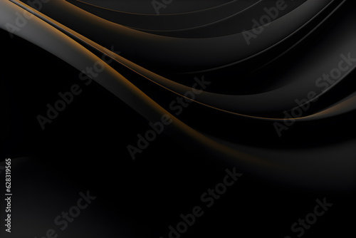 abstract black wave background design  AI generate