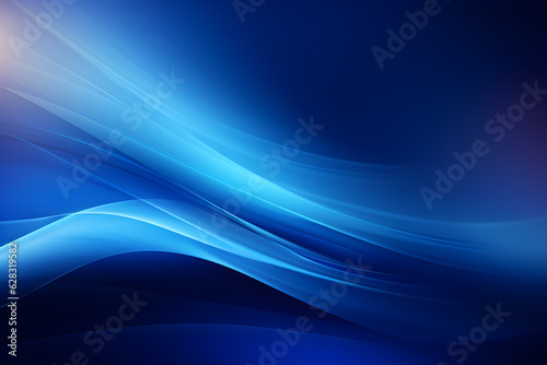 abstract blue wave background, AI generate