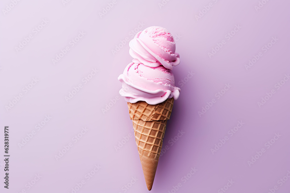 Colourful ice cream on a clean background Colourful ice cream on a clean background