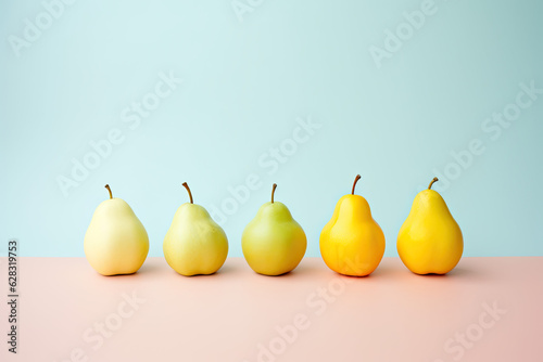 Pears on a clean background