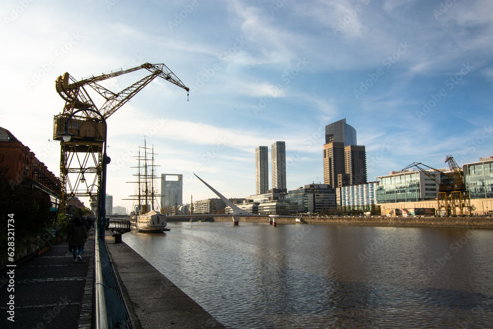 cranes in harbor