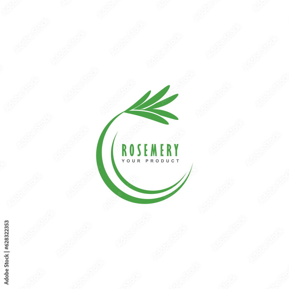 Rosemary  logo vector illustration template business element and symbol design