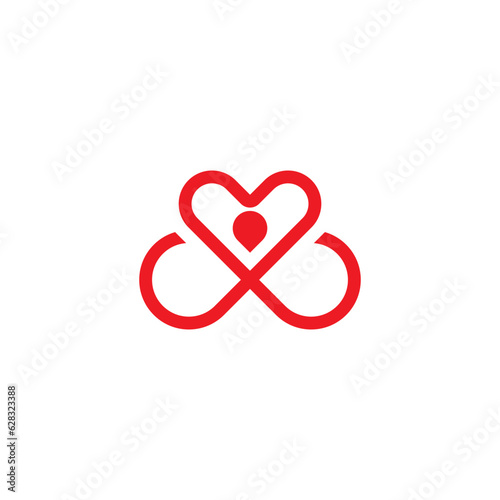 abstract shape infinity love fun human logo vector © liarocer