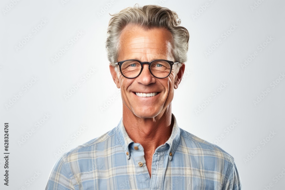 A man with glasses smiling for the camera