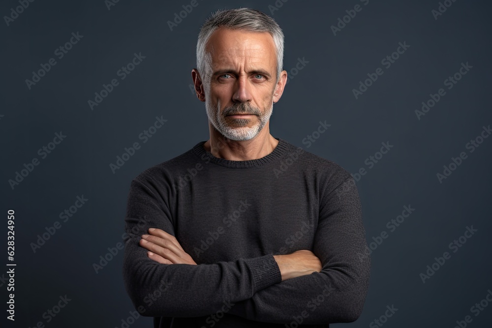 A man in a black sweater with his arms crossed