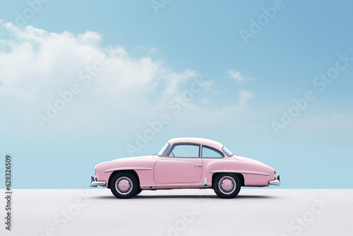 Retro vintage car on a clean background