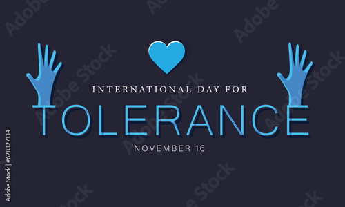 International Day for Tolerance. background, banner, card, poster, template. Vector illustration.