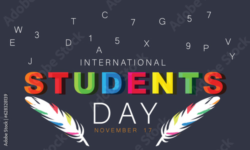 International Students Day. background, banner, card, poster, template. Vector illustration.