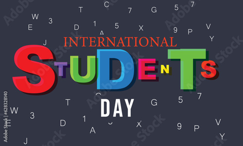 International Students Day. background, banner, card, poster, template. Vector illustration.