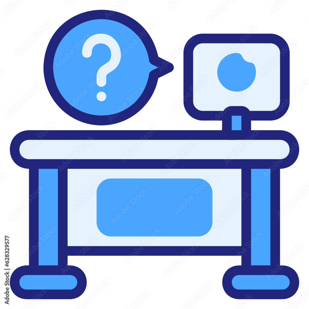 information desk blue style icon information desk blue style icon