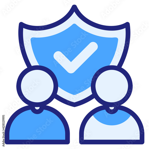  Protection blue style icon