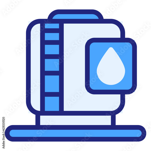  Water tank blue style icon