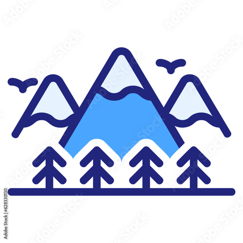  Rocky Mountains blue style icon