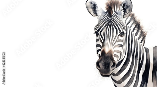 Zebra animal watercolor illustration