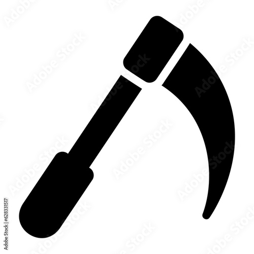 scythe glyph icon