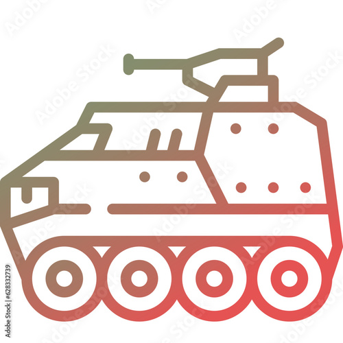 armored van gradient line icon