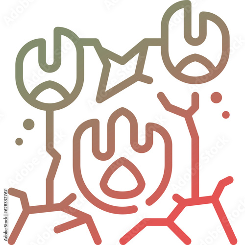 destroyed gradient line icon