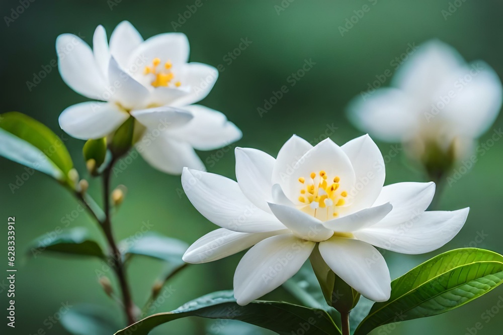 Obraz premium white flowers in the garden Generative AI