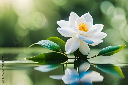 white water lilies Generative AI