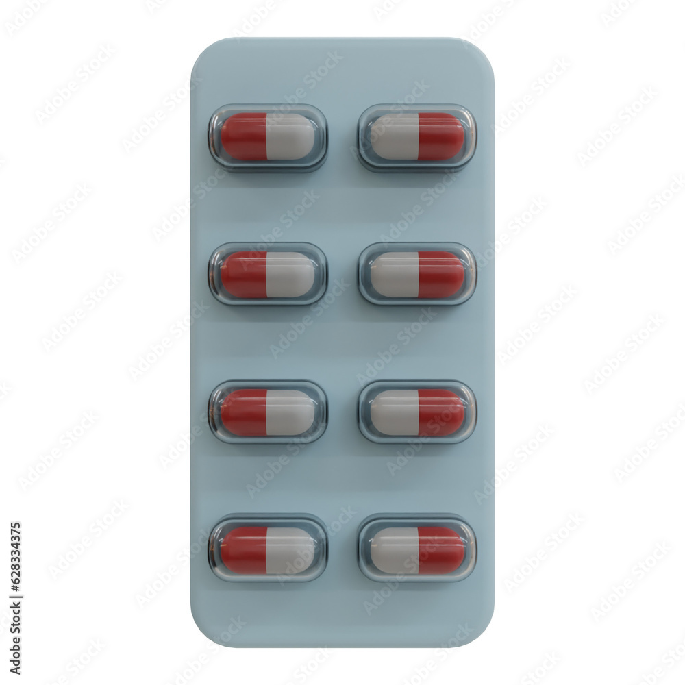 Tablet Medicine 3D Illustration