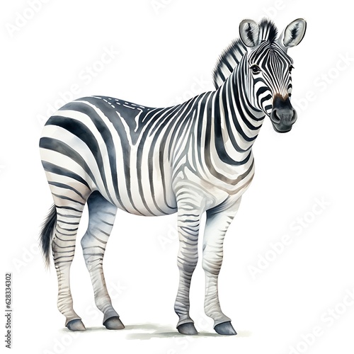  zebra isolated on white