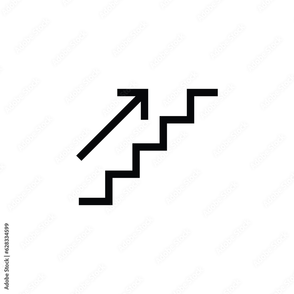 Step Up to Success: Modern Stairs Icon vector design trendy