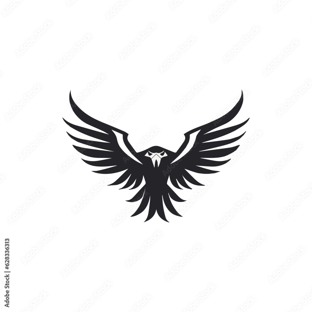 Modern Phoenix Logo Vector illustration, Creative Phoenix Logo Concept isolated on white background, Phoenix flying with open wings, Black Phoenix with negative white space, Phoenix symbol, icon Modern Phoenix Logo Vector illustration, Creative Phoenix Logo Concept isolated on white background, Phoenix flying with open wings, Black Phoenix with negative white space, Phoenix symbol, icon