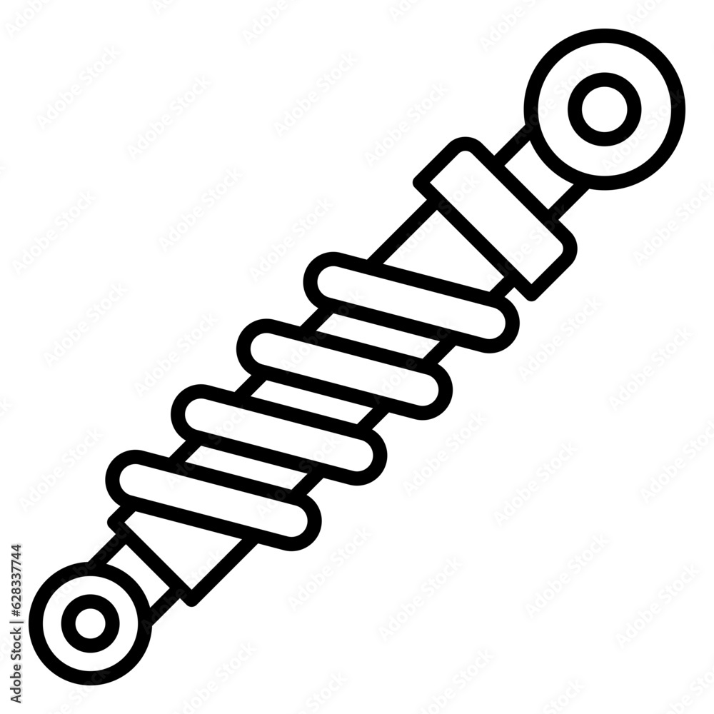 Illustration of Car Suspension Line Icon Illustration of Car Suspension Line Icon