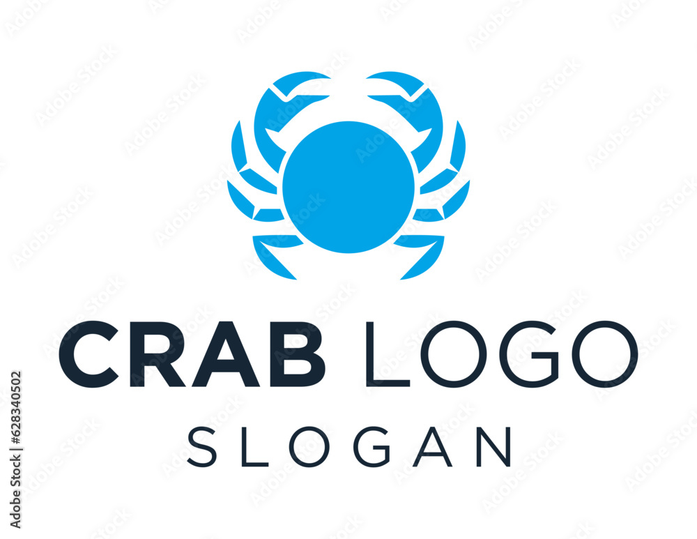 Logo about Crab on white background. created using the CorelDraw application.