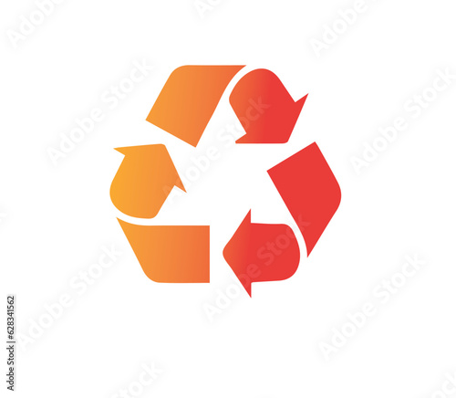 recycle symbol on paper