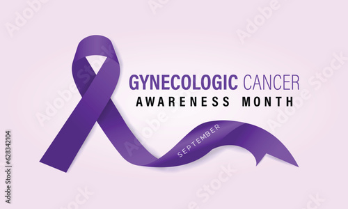 Vector illustration on the theme of Gynecologic Cancer awareness month banner, Holiday, poster, card and background design. photo