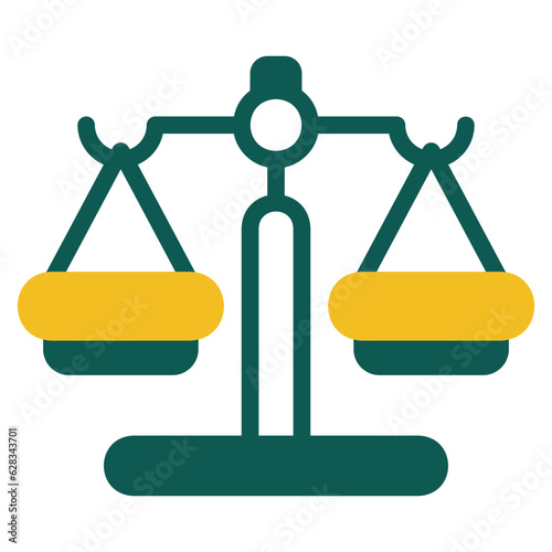  Justice scale duotone style icon