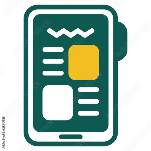  Online magazine duotone style icon