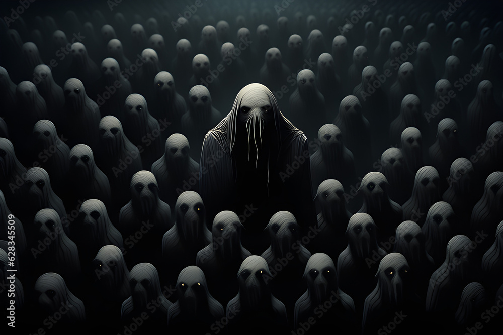 Obraz premium a crowd of creatures