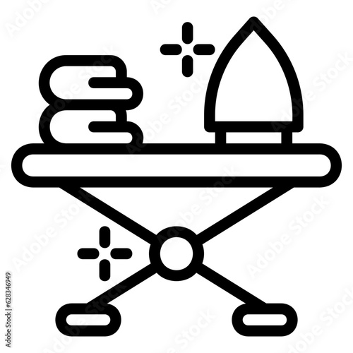  Iron board outline style icon