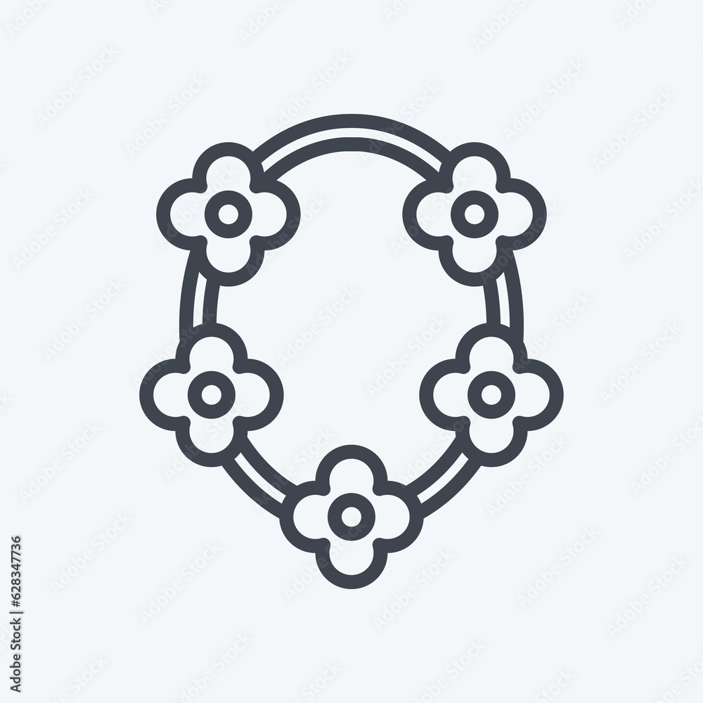 Icon Nexlace. related to Decoration symbol. line style. simple design editable. simple illustration Icon Nexlace. related to Decoration symbol. line style. simple design editable. simple illustration