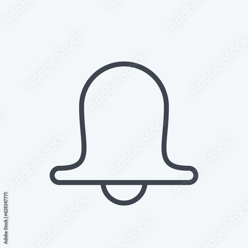 Icon Bell. related to Decoration symbol. line style. simple design editable. simple illustration