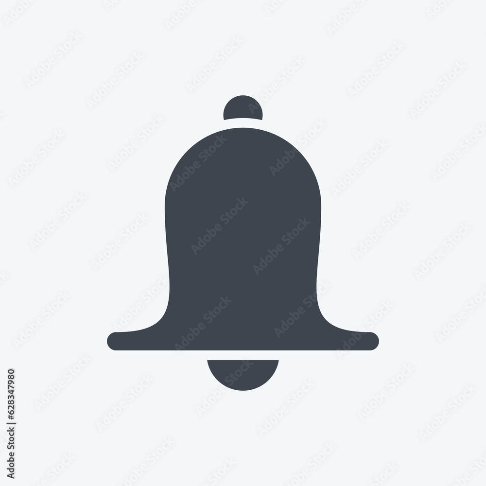 Icon Bell. related to Decoration symbol. glyph style. simple design editable. simple illustration Icon Bell. related to Decoration symbol. glyph style. simple design editable. simple illustration