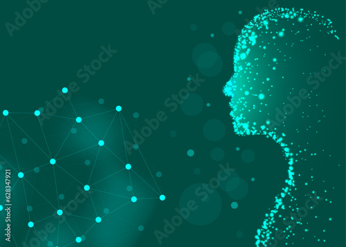 Artificial intelligence. Background. Technology and engineering concept. Vector illustration