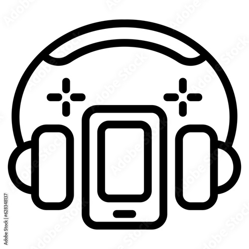  audio guide outline style icon