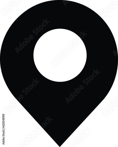 Location pin icon. Map pin place marker. Location icon. Map marker pointer icon set. GPS location symbol collection. Flat stye