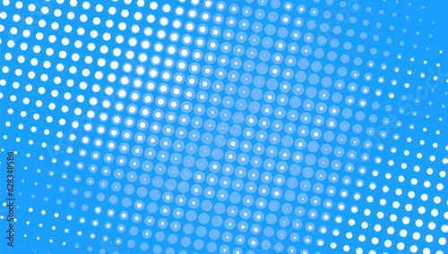blue dot halftone background with retro style