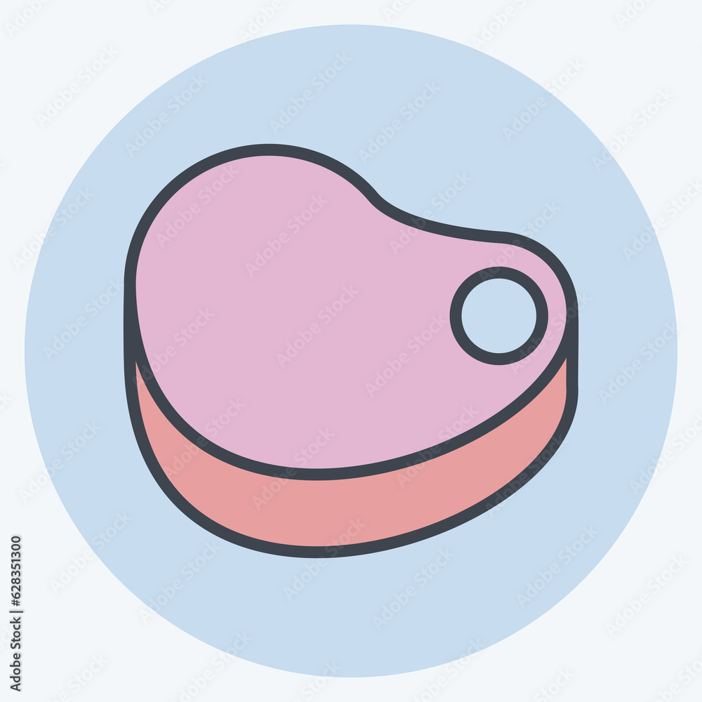 Icon Meat. related to Eid Al Adha symbol. Color Mate Style. simple design editable. simple illustration Icon Meat. related to Eid Al Adha symbol. Color Mate Style. simple design editable. simple illustration