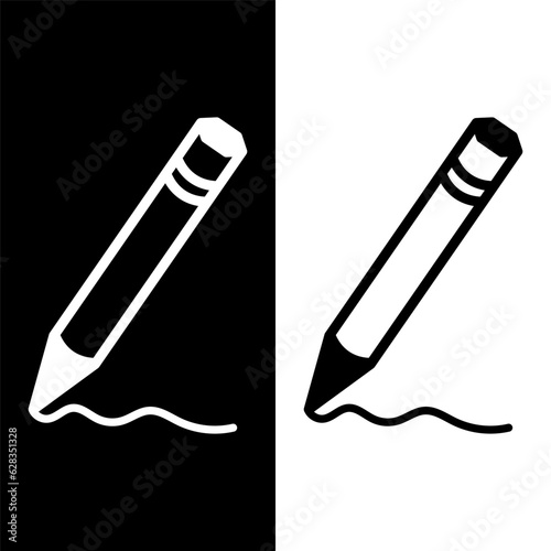 pencil icon, write icon vector logo template