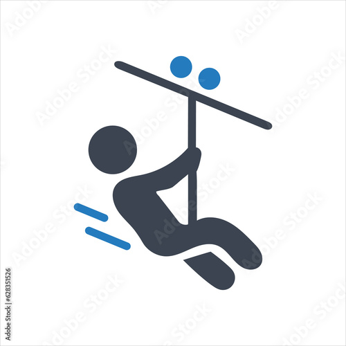 Zip line icon