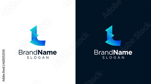 Letter L logo design for various types of businesses and company. colorful, modern, geometric letter L logo	