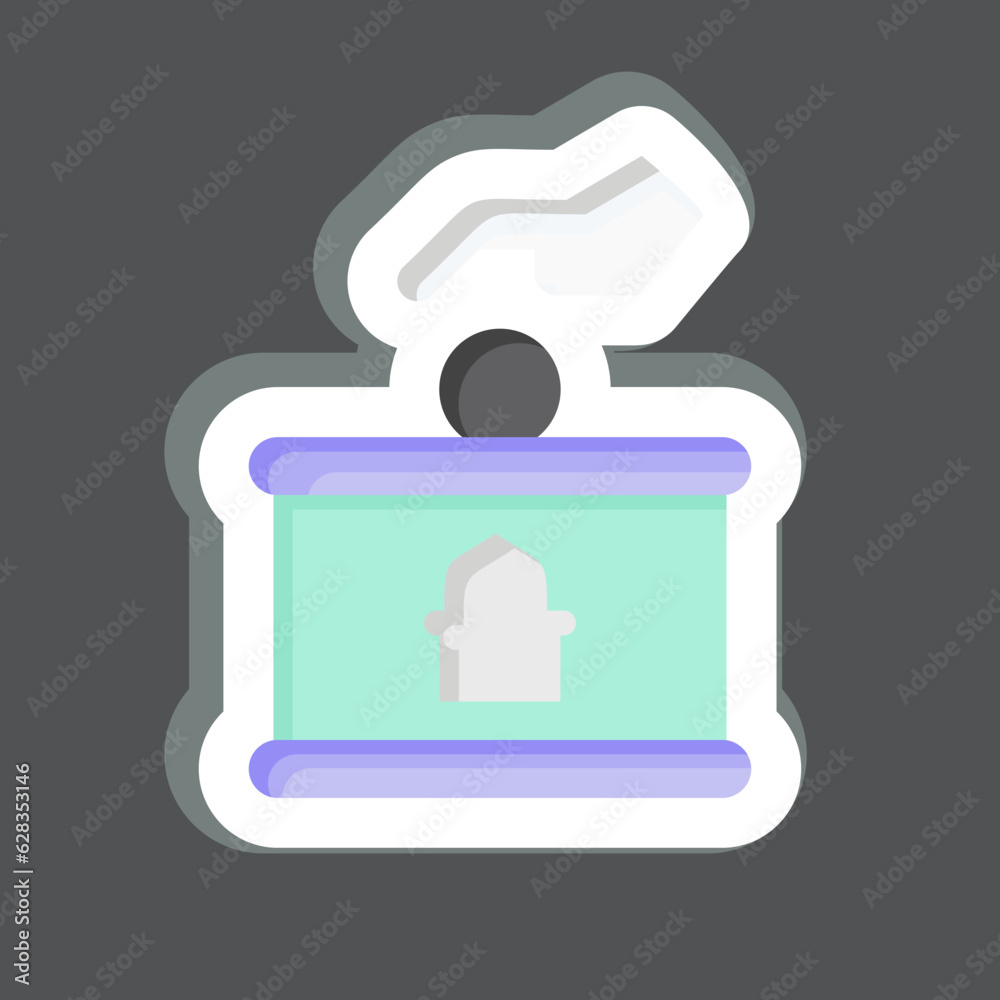 Icon Donation. related to Eid Al Fitr symbol. islamic. ramadhan. simple illustration Icon Donation. related to Eid Al Fitr symbol. islamic. ramadhan. simple illustration